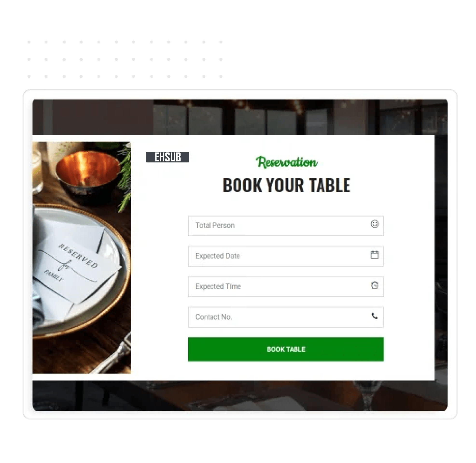 احجز الطاولة عبر نظام حجز الطاولات